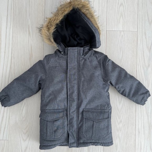 Joe Fresh Boy's Toddle Grey Coat Winter Jacket Size 2 - Picture 1 of 2